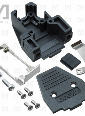 165X11279X【CONN BACKSHELL 9P 45/180DEG BLK】