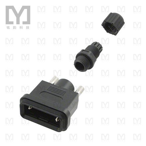 967-009-010R011【CONN BACKSHELL 9POS 180DEG BLACK】