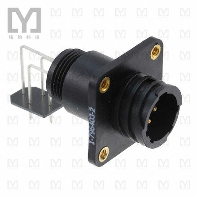 1-796403-2【CONN RCPT MALE 4POS GOLD SOLDER】