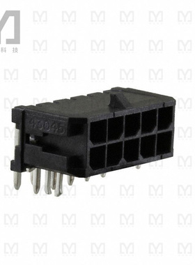 0430451022【CONN HEADER R/A 10POS 3MM】