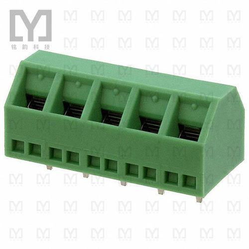 1869091【TERM BLOCK 5POS 55DEG 5MM PCB】