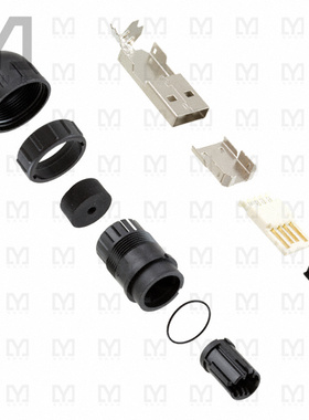 DCC-USBAB-180【CONN PLUG USB2.0 TYPEA 4POS SLD】