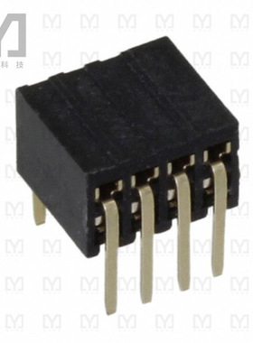 M50-3200445【CONN RCPT 8POS 0.05 GOLD PCB R/A】