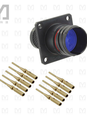 2102343-2【CONN RCPT MALE 8POS GOLD CRIMP】