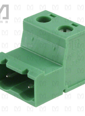 1828809【TERM BLOCK PLUG 2POS STR 7.62MM】