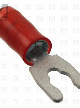 52928【CONN SPADE TERM 16-22AWG #5 RED】