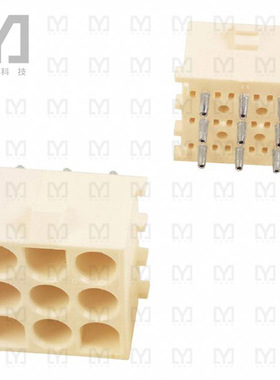 350712-4【CONN HEADER VERT 9POS 6.35MM】