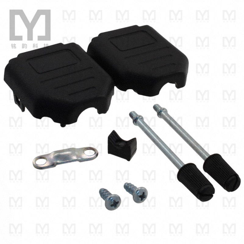 L17DPPK09JS【CONN BACKSHELL 9POS 180DEG BLACK】