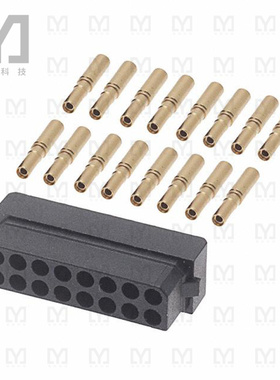 M80-8891605【CONN RCPT 16POS CRIMP 22AWG GOLD】