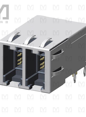 10133575-001LF【MODJACK SLIMLINE 1X2 PORT 8POS】