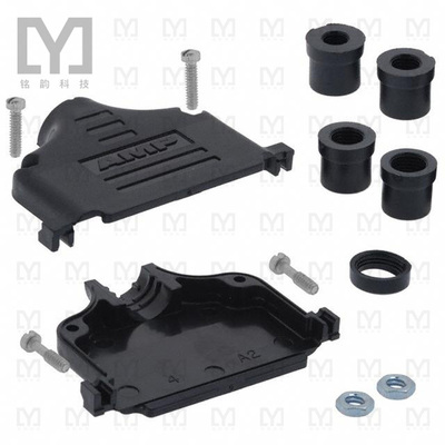 5748678-4【CONN BACKSHELL 37POS 180DEG BLK】