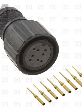 2102353-2【CONN PLUG FMALE 8POS GOLD SOLDER】