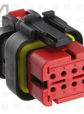 776532-1【CONN PLUG ASSY 8POS 18-20AWG RED】