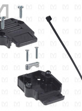 863093C09ALF【CONN BACKSHELL 9POS 90DEG BLACK】