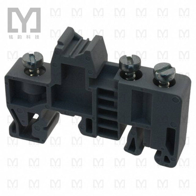 1201442【CONN TERM BLK END BRCKT RAIL GRY】