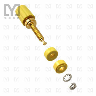 BIND CONN POST KNURLED 3750 YELLOW