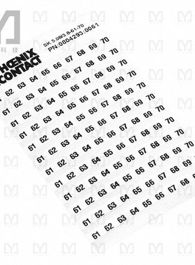 0804183:0061【MARKER CARD FOR 120 TERM BLOCKS】