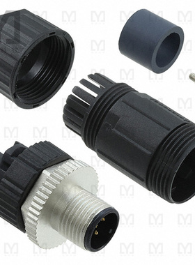 M12A-05BMMB-SL7001【CONN PLUG MALE 5POS GOLD SCREW】