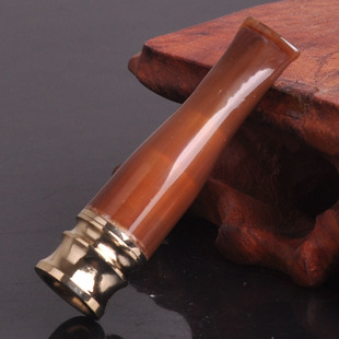 天然牛角烟嘴过滤器循环型可清洗粗中细烟迷你短芯过滤嘴男士 烟具