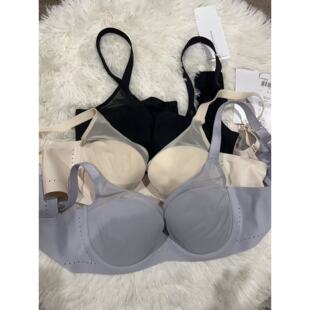 光面软钢圈大胸显小防下垂无痕黑科技打孔三排扣4460 戴安薄款