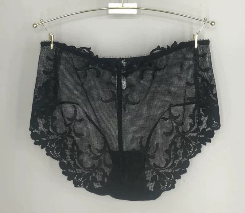 金致茉莉内裤女新款蕾丝中腰平角裤87-2343