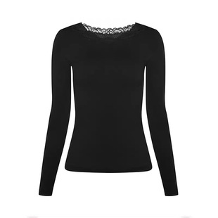 H000103 一字领秋衣保暖内衣 JC1529B 恒温棉柔纯色简约长袖 A54