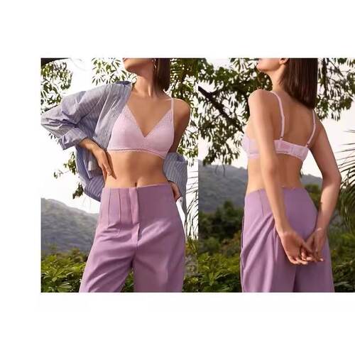 黛安专柜正品法式蕾丝内衣女无钢圈薄款文胸E004207