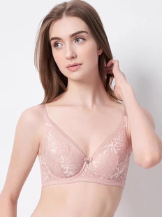 643 水盈绽放蕾丝内衣女超薄杯性感透气文胸29 A44 新款