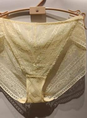 水盈杏花内裤女蕾丝低腰三角裤74-6882，2365