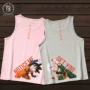 Goku vest nam bảy quả bóng rồng tên thương hiệu thủy triều lỏng lẻo bông thể dục mùa hè siêu lửa cháy áo thun gió - Áo vest cotton vest khoác nam