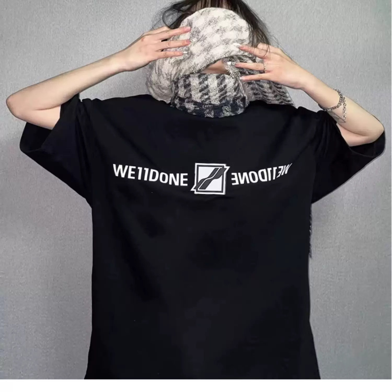 重磅WE11DONE WBTK镜像WELLDONE夏装小众潮牌高街宽松短袖T恤男