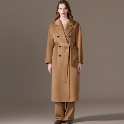 有内衬100小山羊绒大衣女式冬季