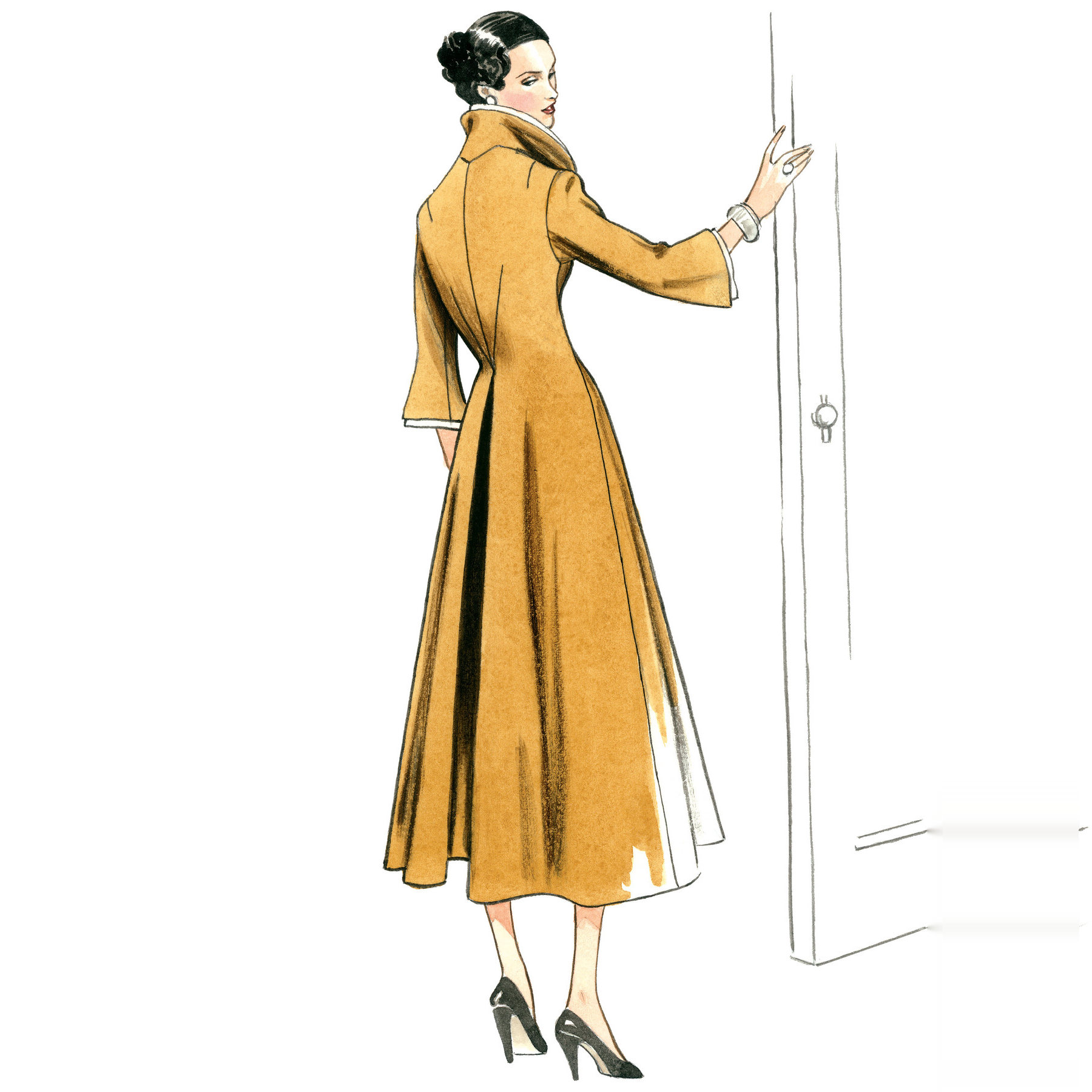 黄墨绿色真丝绒礼服连衣裙定制做欧美宫廷风春秋tailored dresses