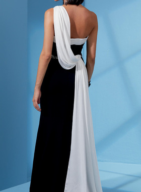 黑色真丝毛缎抹胸鱼尾礼服连衣裙定制做party tailored dresses