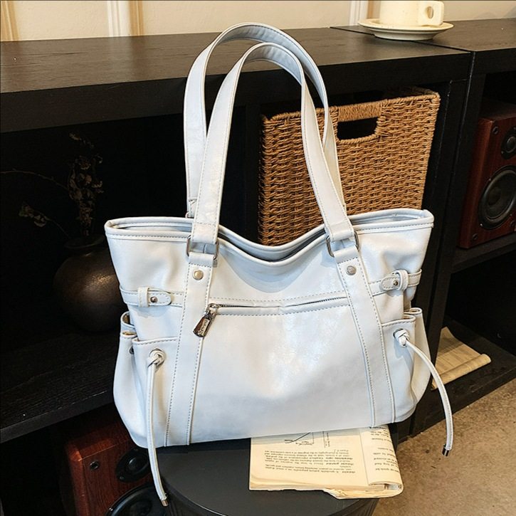 复古蜡油皮手提包大容通勤托特包女式2026新款小众通勤单肩腋下包,箱包皮具/热销女包/男包,托特包,淘宝优惠券,粉丝福利购,淘宝优惠卷