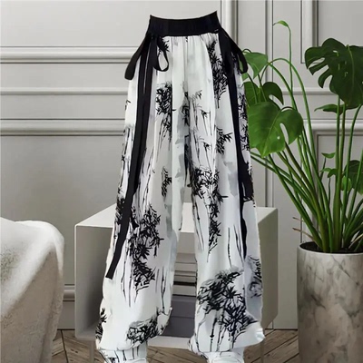 女童夏装中国风T恤裤子2025新款