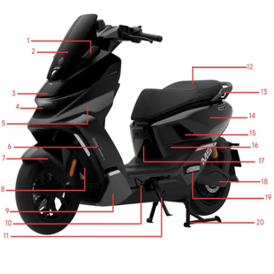 9九号M5100/125座桶护板边条前内泥板车壳外壳前挡风件前挡泥板