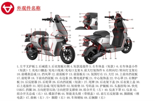 F400T电动车外壳车壳前挡泥板前面板烤漆件正品 小牛新款 原厂配件