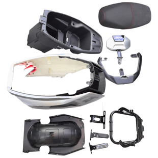 小牛F400T改装一体座包双人座套件短坐垫长坐垫座桶靠背扶手脚踏