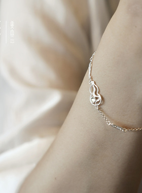 姜央男女皆可纯银橄榄石国风手链