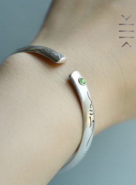 姜央国风男女通用足银