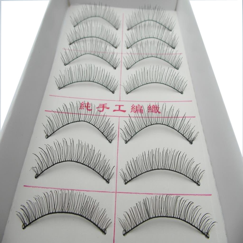 217假睫毛6盒装假睫毛手工短款棉线梗自然纤长浓密裸妆216睫毛