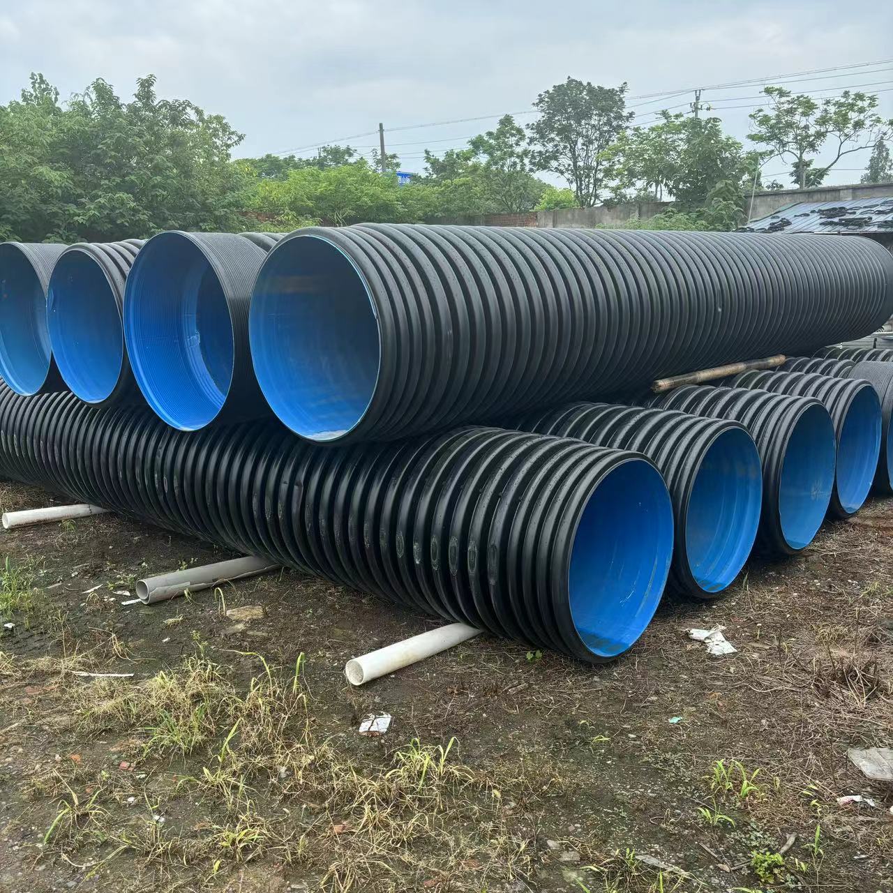 hdpe双壁波纹管排水管污水管市政工程排污管中空壁缠绕管克拉管