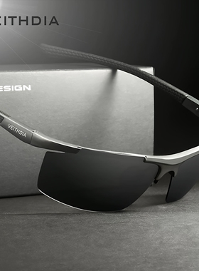 Veithdia/威斯．蒂亚 男士太阳镜骑行眼镜铝镁偏光镜开车驾驶墨镜