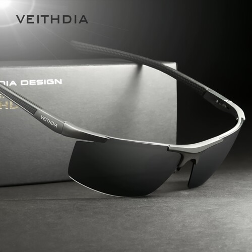 Veithdia/威斯．蒂亚 男士太阳镜骑行眼镜铝镁偏光镜开车驾驶墨镜
