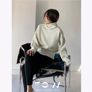 FOWIIBOX精简出街2.0绵如云朵秋冬高领羊毛针织衫女外穿休闲毛衣