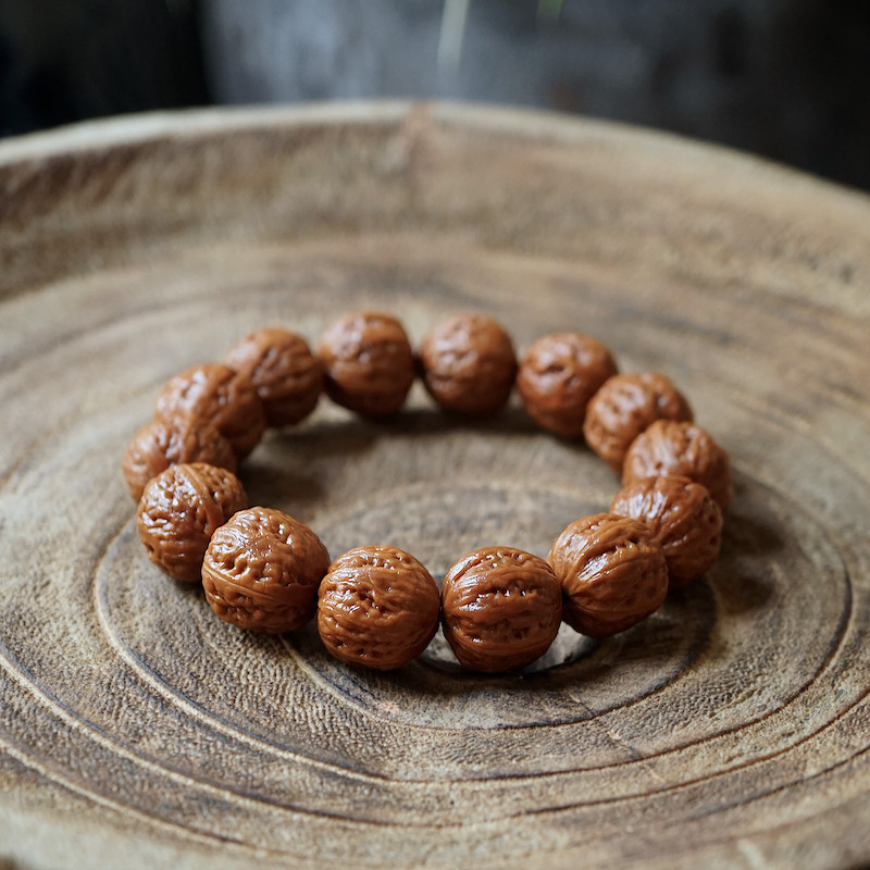 孤品延庆野生粗筋小核桃手串天然小尺寸文玩单圈秋子男女手持佛珠