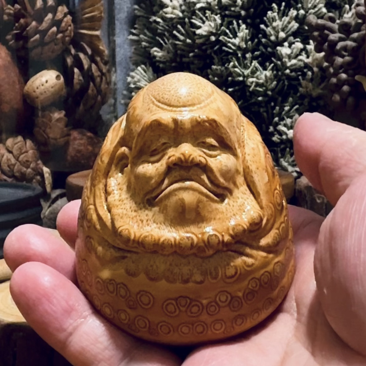 凡物【现货】达摩 竹根雕 手把件 纯手工雕刻 天然老料 文玩 摆件