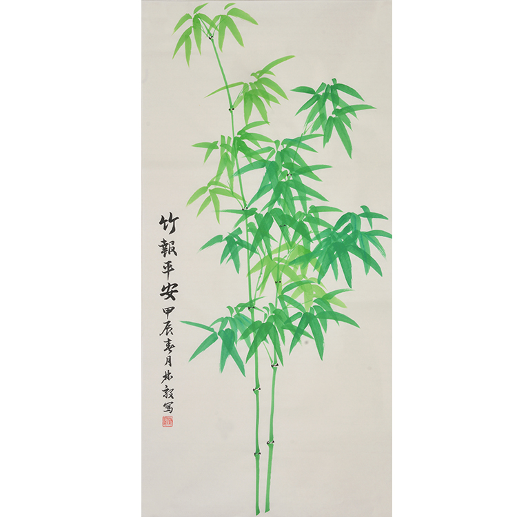 竹子纯手绘装饰画水墨画植物画客厅书房装饰画图片