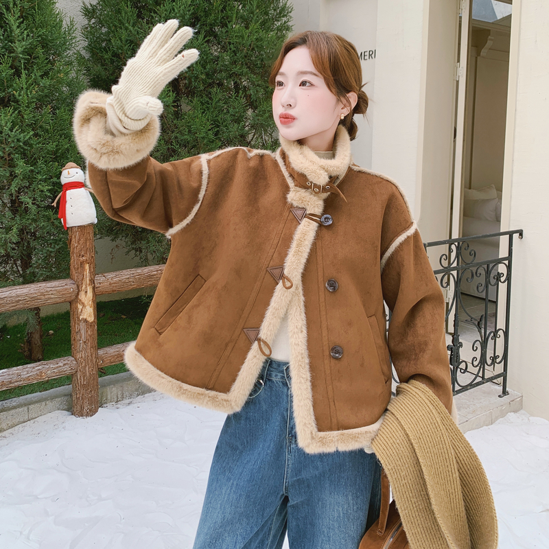 【新品】RF2B149-51102-P205控298咖啡羊羔毛外套，女装棉衣/棉服，浙宝288（原255）